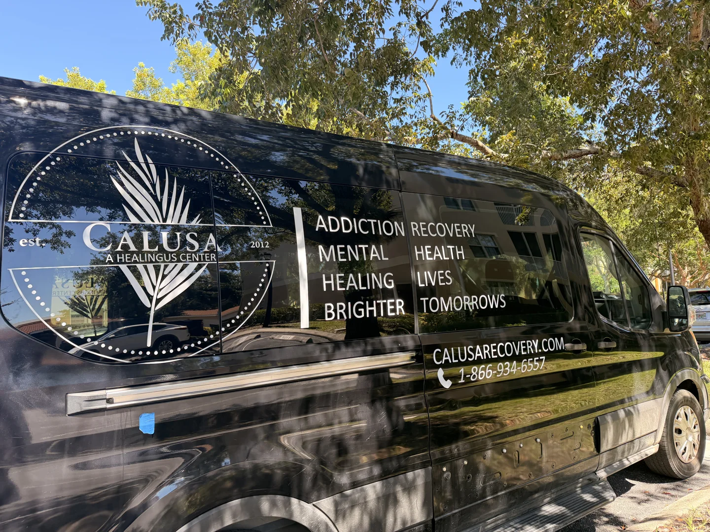 Calusa Recovery: Custom van graphics โ side view